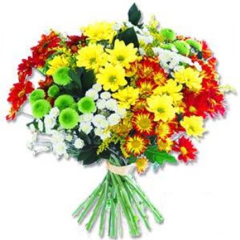 Ankara Ayaş Şentepe Çiçekçi firma ürünümüz rengarenk karışık mevsim çiçek buketi